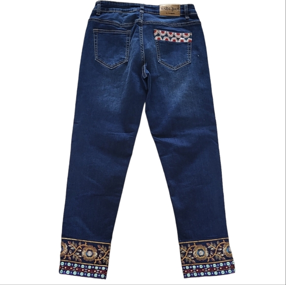 224. Desigual Embellished Denim Jeans Size 28 - Picture 6 of 8